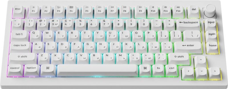 Клавиатура беспроводная Keychron V1 Ultra Keychron Red Switch White RGB (V1U-F1-UA)