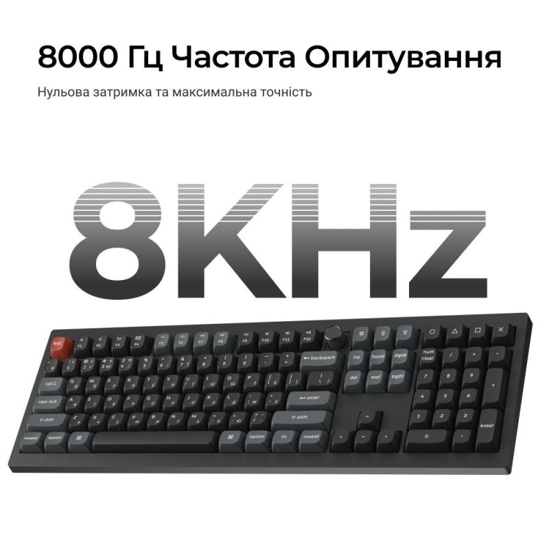 Клавіатура бездротова Keychron V6 Ultra Keychron Red Switch Black RGB (V6U-D1-UA)