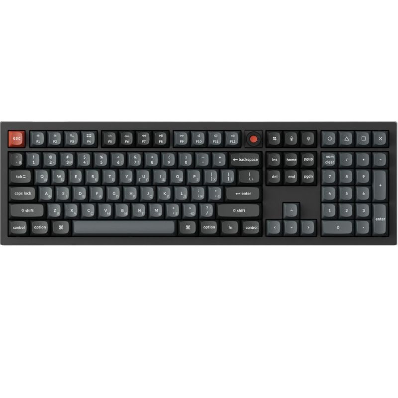 Клавіатура Keychron V6 8K Keychron Super Red Switch Black RGB (V6W-D1-UA)