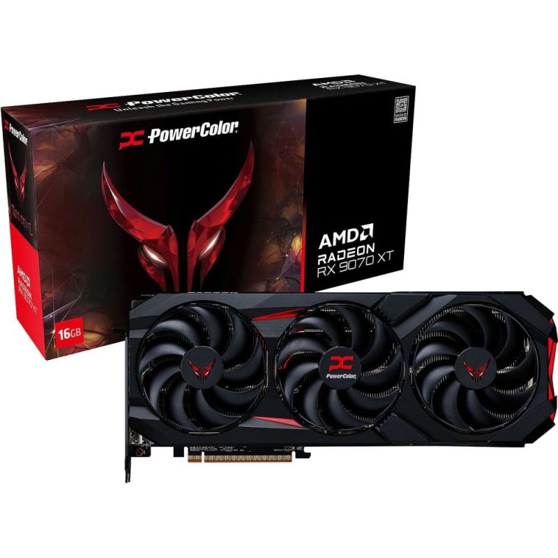 Відеокарта AMD Radeon RX 9070 XT 16GB GDDR6 Red Devil PowerColor (RX9070XT 16G-E/OC) (RX 9070 XT 16G-E/OC)