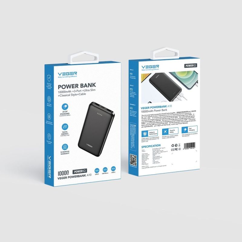Универсальная мобильная батарея Veger W1065 10000mAh (W1065.black)