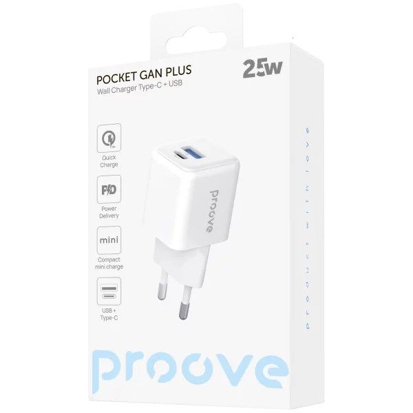 Мережевий зарядний пристрій Proove Pocket GaN Plus 25W White (WCPG25111202)