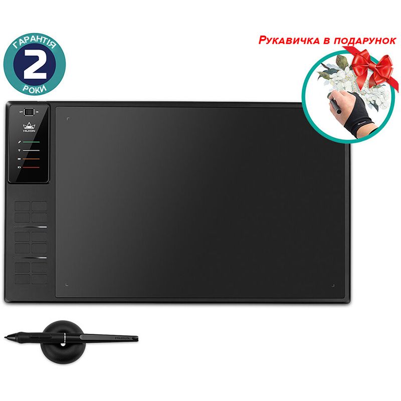 Графічний планшет Huion Inspiroy WH1409 V2 + рукавичка (WH1409V2)