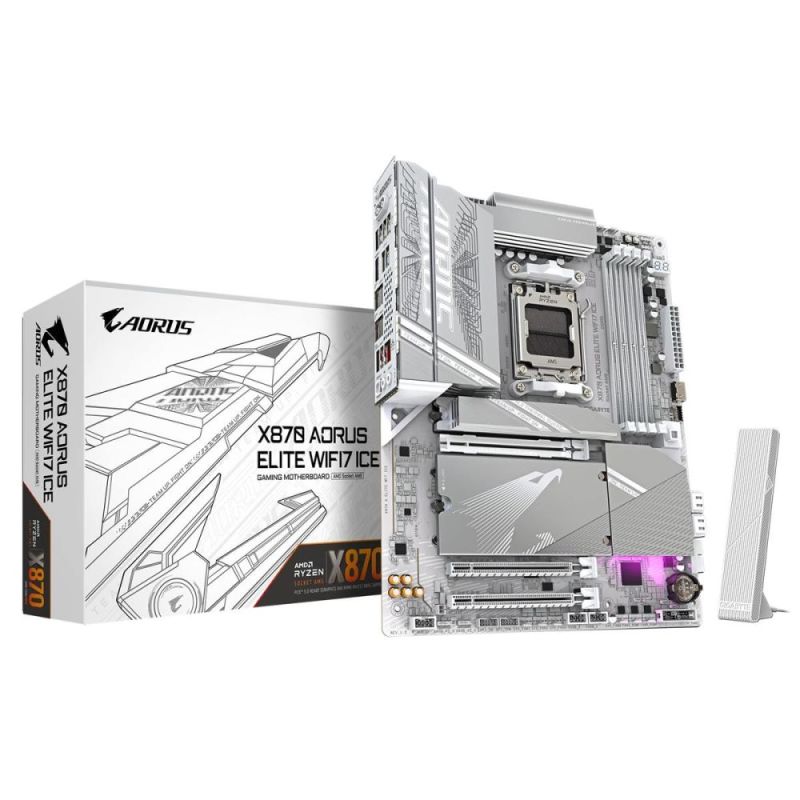 Материнська плата Gigabyte X870 Aorus Elite WiFi7 Ice Socket AM5 (X870 A ELITE WF7 ICE)