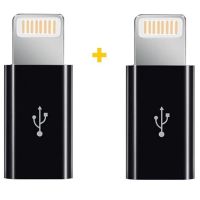 Адаптер XoKo AC-030 micro USB - Lightning (F/M), 2шт., Black (XK-AC030-BK2)