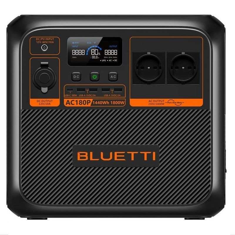 Зарядна станція Bluetti, 1440Wh, 1800W, LiFePO4 (AC180P)