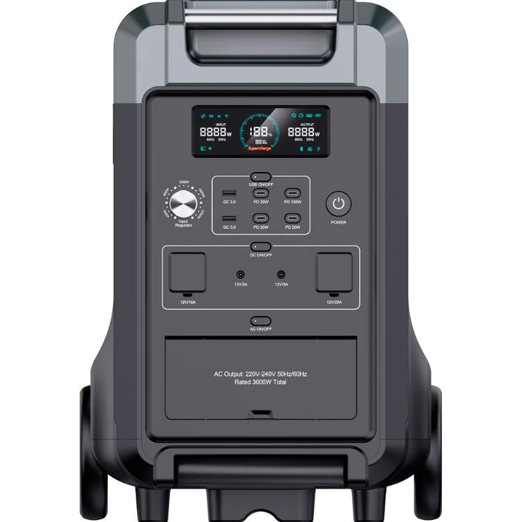 Зарядная станция Choetech BS009 3840Wh, 3600W (BS009-EU-BK)_OEM (BS009-EU-BK_OEM)