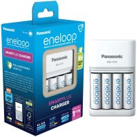 Заряднoe устройство Panasonic Smart-Quick  Charger + Eneloop AA/HR06 Ni-Mh 2000 мАh 4 шт. (K-KJ55MCD40E)
